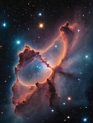 Wall Mural - photo of nebula on a background of outer space