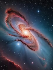 Wall Mural - photo of beautiful nebula in cosmos far away 3d rendering