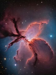 Wall Mural - photo of a wallpaper of vast and radiant nebula in the space, universe