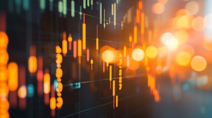 Poster - Stock market or forex trading graph and candlestick chart suitable for financial investment concept. Economy trends background for business idea and all art work design. Abstract finan : Generative AI