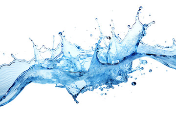 A close-up splash, vibrant and dynamic. High-speed water movement, frozen in a single moment