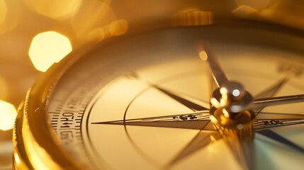 Leinwandbilder - Business navigate recovery, Abstract, The compass navigate for businessmen to resume business growth in the economic crisis, Rethink, Reinvent and Recover. : Generative AI
