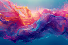Vibrant Colors Swirling In Futuristic Underwater