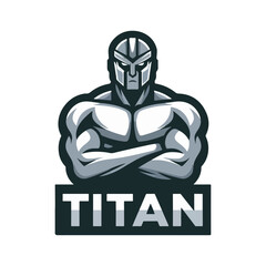 Poster - Cool Spartan titan logo