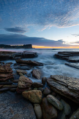 Canvas Print - Beautiful dawn seascape view at Avalon Beach, Sydney, Australia.