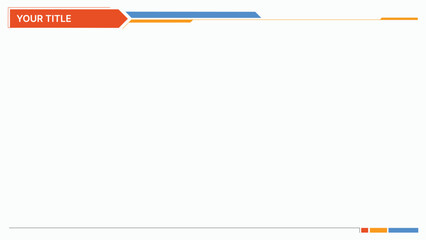 Modern blue orange presentation template. 