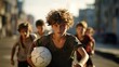 Street football's passionate successors, resolute spirits Generative AI