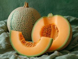 Sticker - ripe melon, still life rural style