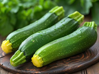 Canvas Print - fresh zucchini closeup