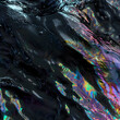 © Social Material - an iridescent holographic colored super smooth shiny black calm ocean texture pattern, background