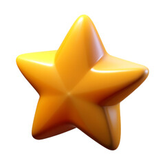 Star Gold isolated, icon 3d