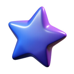 Star Purple isolated, icon 3d