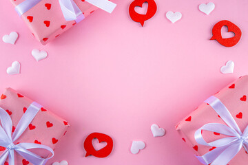 Wall Mural - Cute pink background for Valentine Day