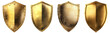 golden shield isolated. Png collection
