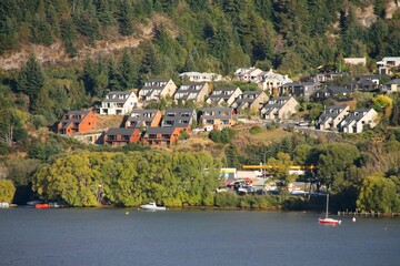 Sticker - Frankton houses in Queenstown, New Zealand