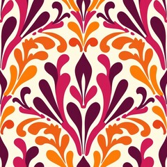 Vibrant Latin Ornamental Pattern. Seamless ornamental pattern with a vibrant Latin-inspired design.