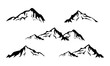 Set of mountains illustration symbol design vector