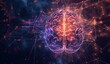 © YanabY - Illuminated neural pathways: a vibrant image of the human brain against a space background, demonstrating cognitive processes and intelligence