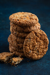 Wall Mural - Oatmeal cookies with chocolate chips