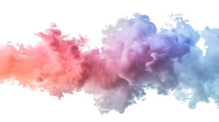 Wall Mural - a colorful holographic abstract composition, featuring a spray of ink in red, blue, and pink colors against