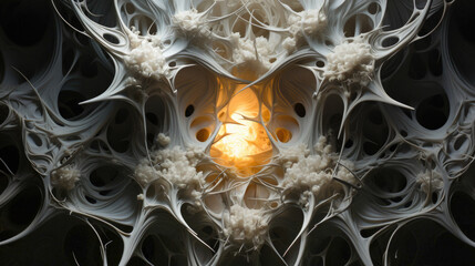 Absract Dynamic Organic Background. Biomorphic design free form surface. Fractal organic structure.