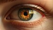 Detailaufnahmen Auge - orange-grüne Iris
