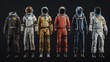 Set of Space Suit in Game Style