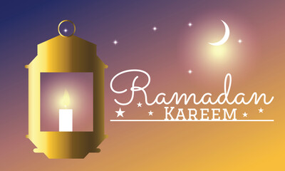 Canvas Print - Happy Ramadan Kareem Vector Art Design. 