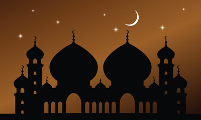 Wall Mural - Happy Ramadan Kareem Vector Art Design. 