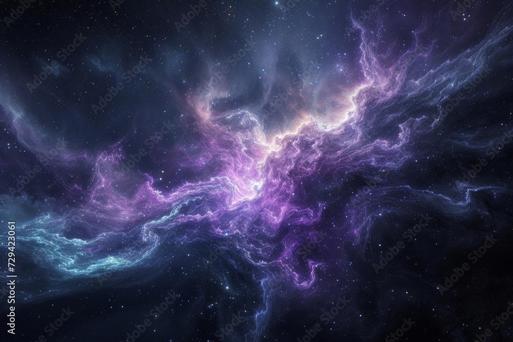 Space cosmic background illustration of a supernova nebula and stars ...