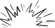© Chorna_L - Cartoon boom effect. Comic bomb explosion. Doodle energy hit, speed crash with sparks. Power action element for manga and anime