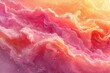 canvas print picture - Peach Fuzz and pink acrylic swirl of liquid ink on an abstract background with a delightful wavy turbulence pattern and detailed texture. Colorful and realistic dynamic texture