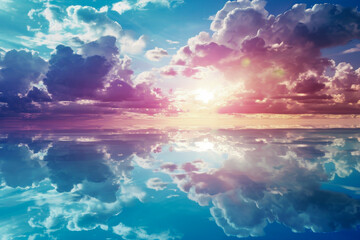 Wall Mural - sunset over the sea