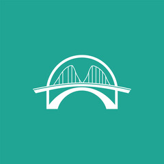 Poster - The bridge logo is a minimalist and simple bridge-shaped logo. The logo also looks very elegant and stylish at the same time.