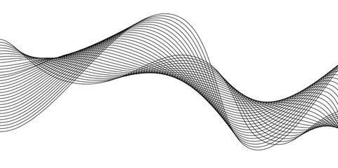 Technology abstract lines on white background.twisted curve lines with blend effect. Technology, data science,Futuristic technology concept.gray pattern of lines abstract background.