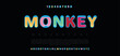 Monkey crypto colorful stylish small alphabet letter logo design.