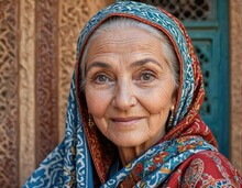 Matriarchal Splendor: Senior Moroccan Lady In Runway Couture