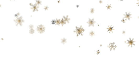 Wall Mural - Frosty Snowfall: Mesmeric 3D Illustration Depicting Descending Holiday Snowflakes