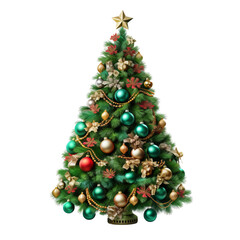 christmas tree isolated on white