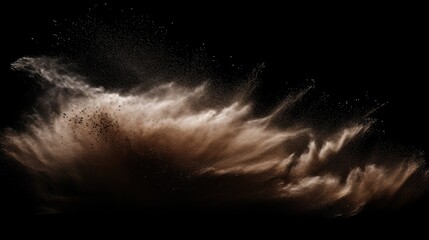 Dust isolated on black background