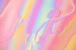 © Nydia Lilian - Iridescent colorful abstract background with bubbles, fluid texture pastel tones curvy wavy good vibes