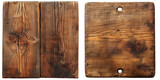Wood Board Set Isolated on Transparent or White Background, PNG