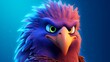 photo eagle Pixar 3d gradient background AI generative
