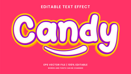 Wall Mural - Candy 3d editable text effect