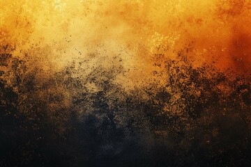 Wall Mural - yellow orange brown black , background template grainy noise grungy spray texture , empty space shine bright light and glow color gradient rough abstract retro vibe