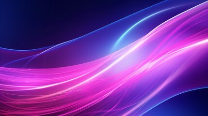 Wall Mural - pulsating neon futurism: dynamic motion tech, high-speed light trails, purple wave swirls