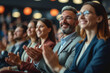 © top images - People applaud, applause in the hall. Background with selective focus and copy space