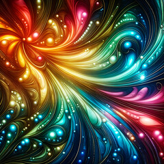Wall Mural - abstract texture wallpaper and background with waves and curves in vivid colors. artistic pattern de