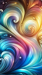 Wall Mural - abstract texture wallpaper and background with waves and curves in vivid colors. artistic pattern de