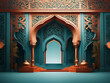 Vector realistic three-dimensional Arabic ornamental background design.